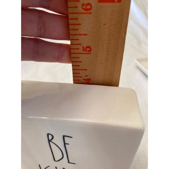 Rae Dunn Artisan Collection Happy Stay Humble Ceramic Tray & Block - Picture 10 of 10